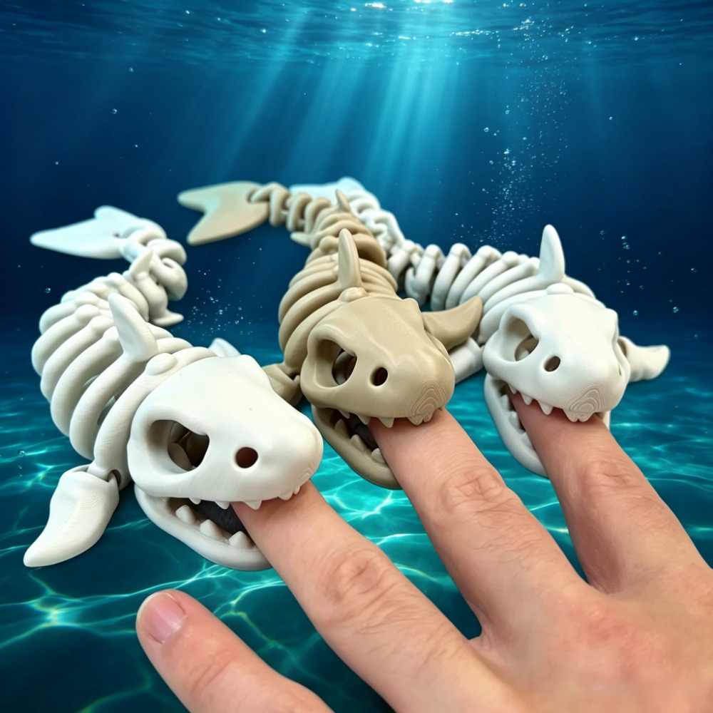 Aquarium Fish Only - 상어 뼈대 수족관 장식품 관절형 장식품