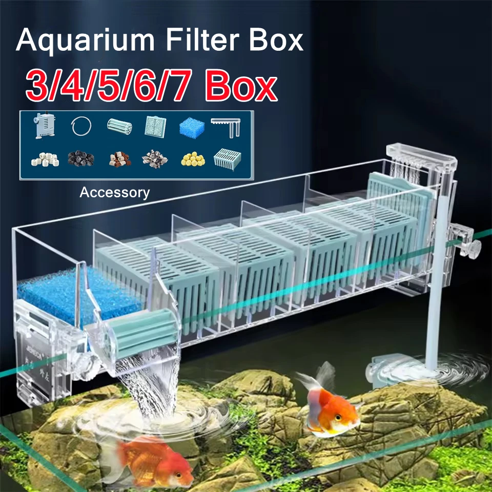 Aquarium Fish Background - 220V 수족관 벽걸이 형 폭포 필터
