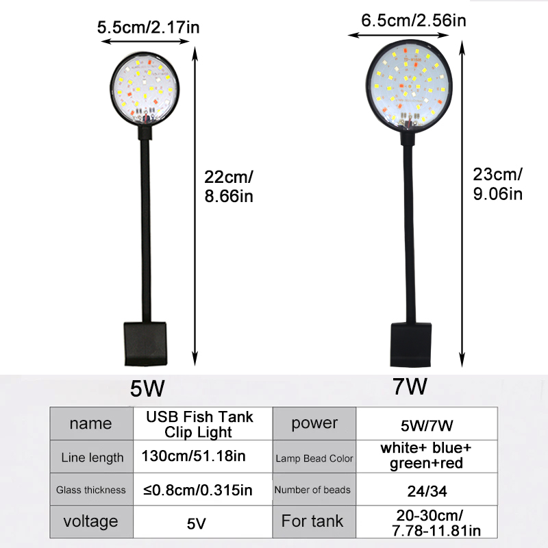 USB 수족관 LED 램프 어항 조명 장식 수생 식물  - Aquarium Fish Only 리뷰 및 가격