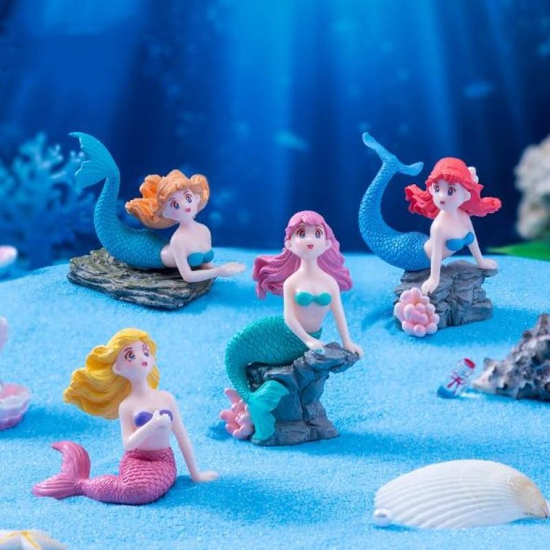 4Pcs 플라스틱 물고기 탱크 작은 인어 장식품 미니어 - Aquarium Fish Only 리뷰 및 가격