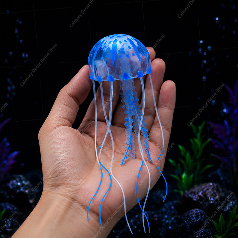 창의적인 시뮬레이션된 떠다니는 형광 발광 효과 해파리  - Aquarium Fish Types 리뷰 및 가격