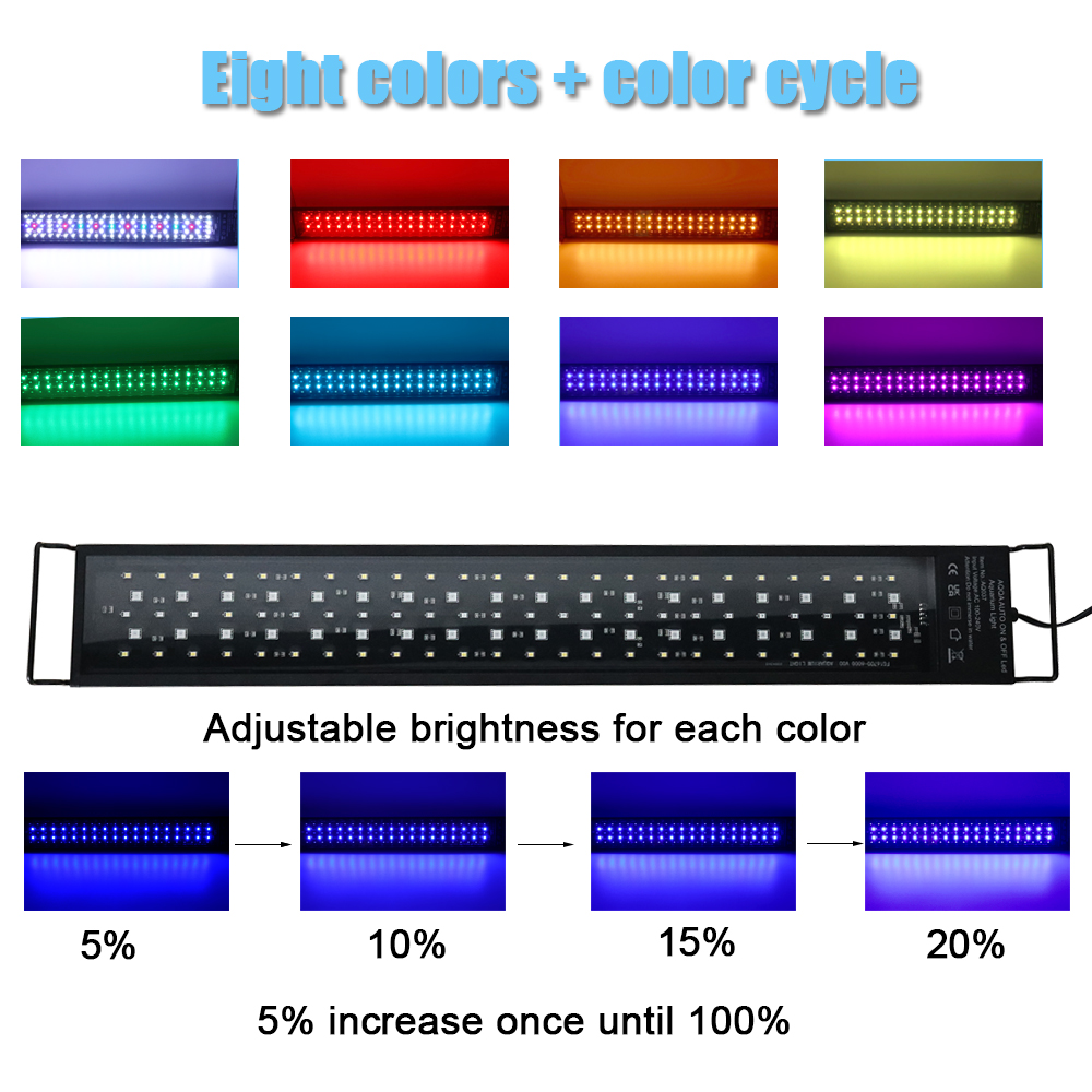 30-60cm 어항용 24시간 풀 스펙트럼 LED 조명 - Aquarium Fish Only 리뷰 및 가격