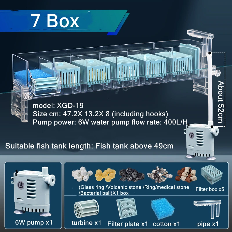220V 수족관 벽걸이 형 폭포 필터 롤러, 순환 산소 - Aquarium Fish Background 리뷰 및 가격